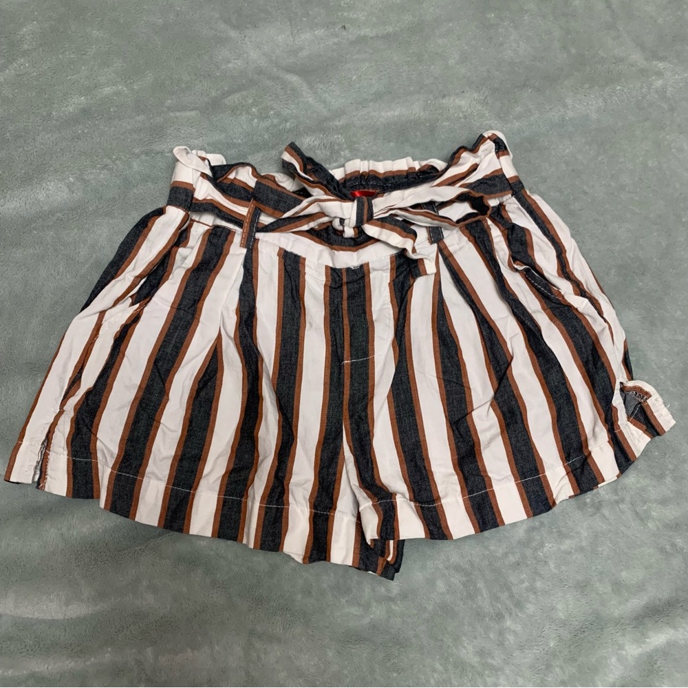EUC size 3 high waisted striped shorts